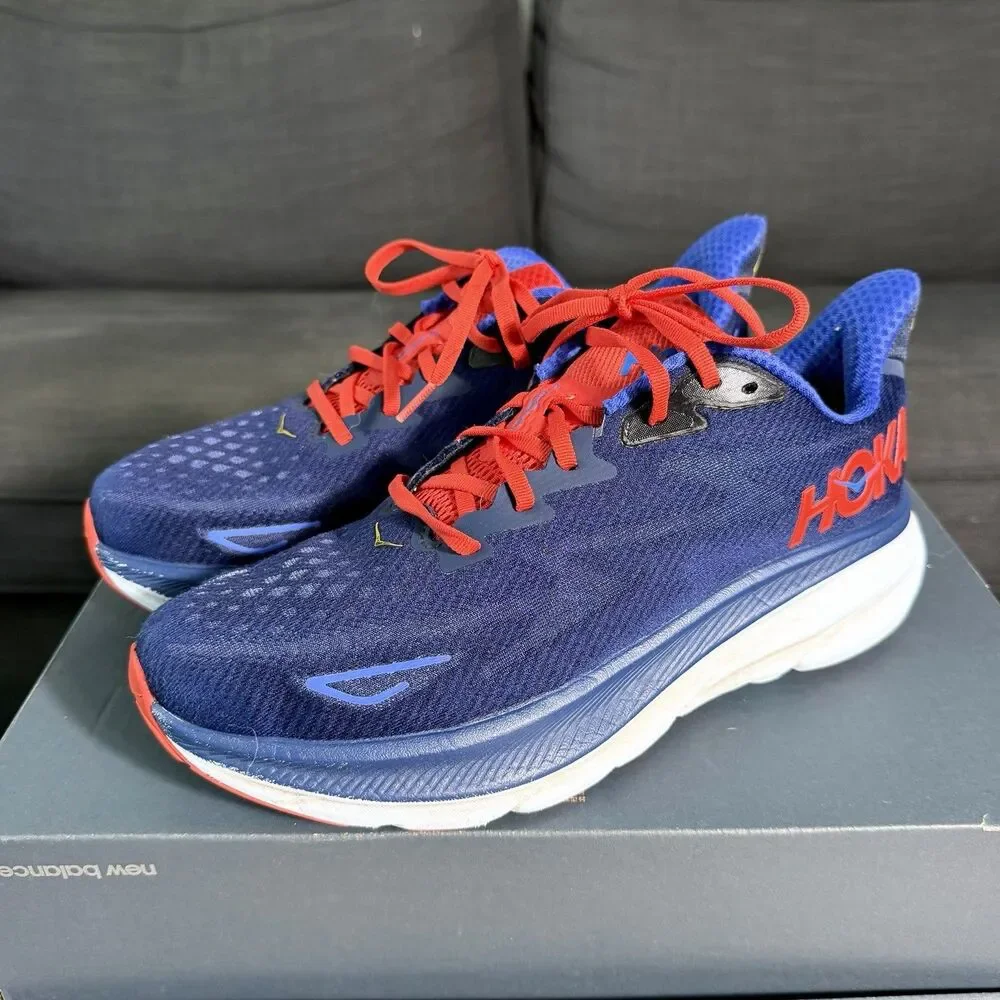 Hoka One One Clifton 9 Bellwether Blue Running Shoes Men's Size 10D - Picture 2 of 12
